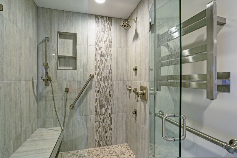 Shower Featuring a Built-in Bench